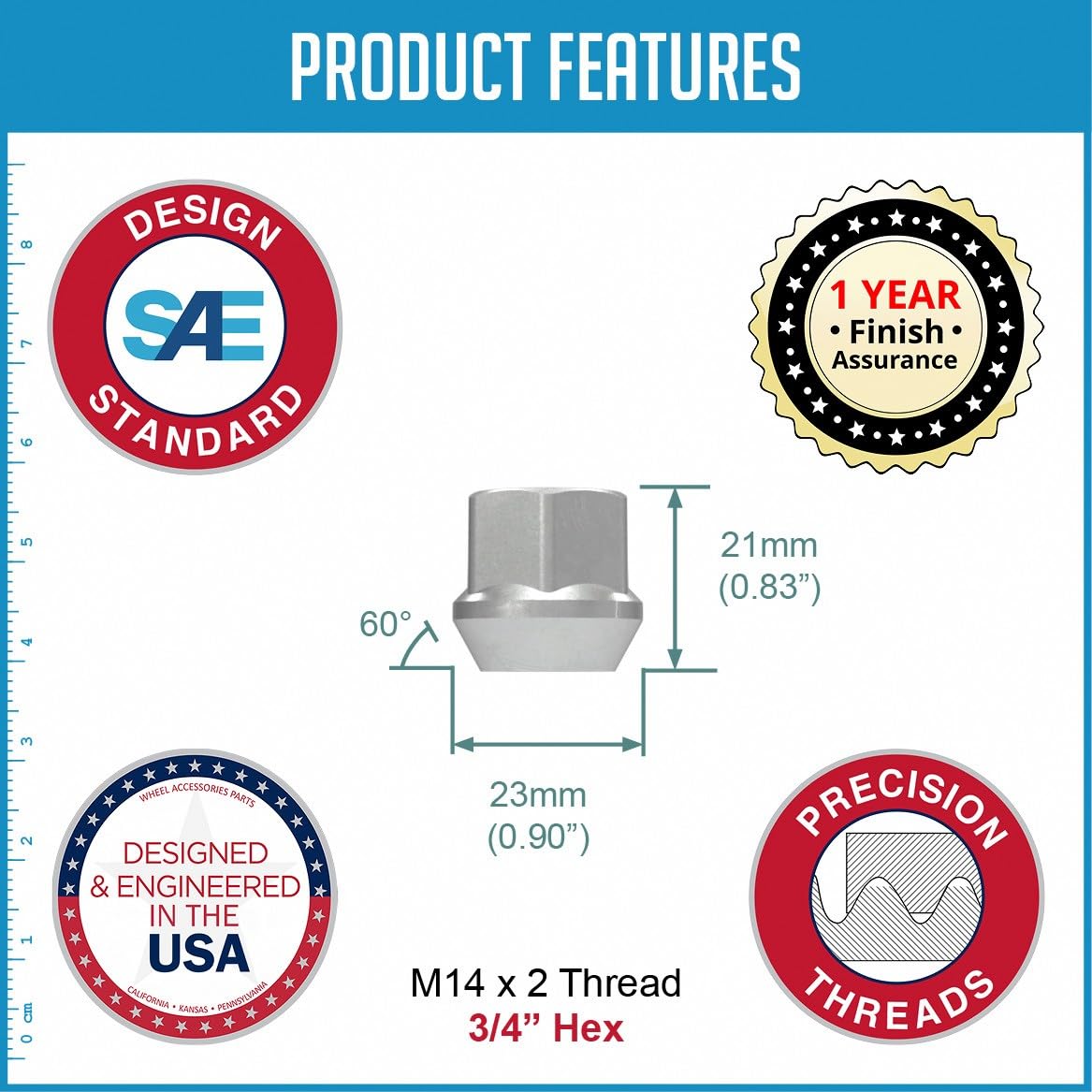 むつみ  2/14 Hex Socket Flat Head Cap Screw - Left Hand, 82 Degree, 18-8