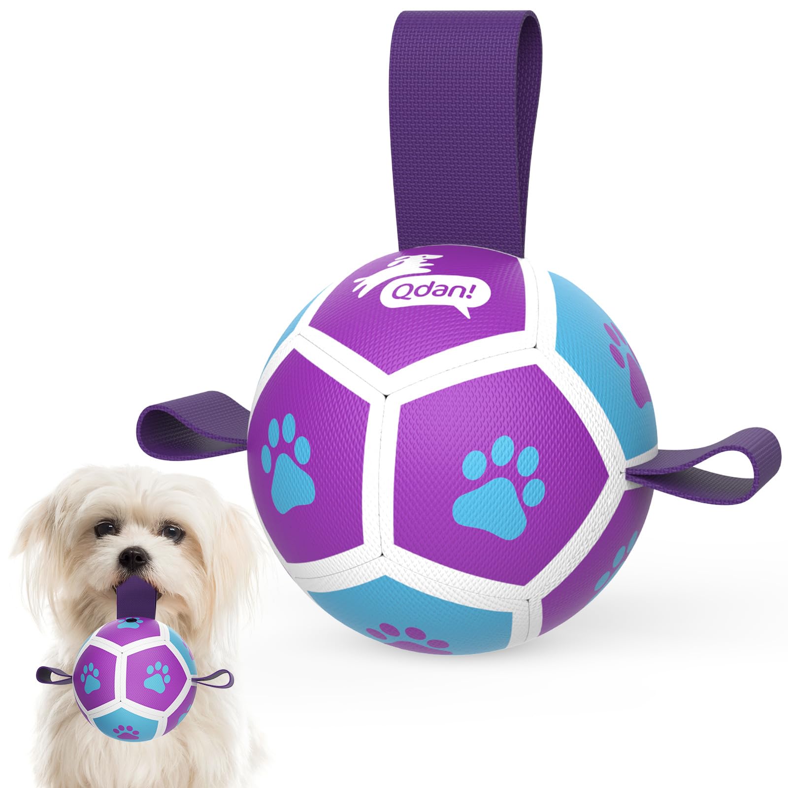 QDAN Small Dog Toys, Puppy Balls, Dog Balls with Straps for Small Breed