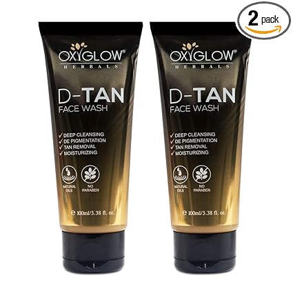 D-TAN Face Wash| Helps removes Tan & Dirt|Brightening & Glowing Skin- 100gm,Pack of 2