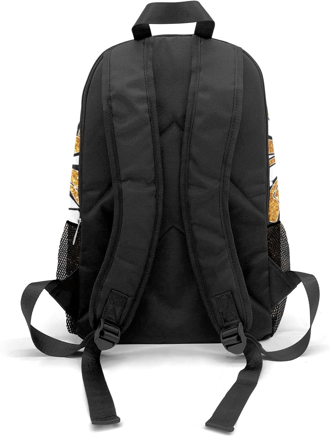Personalized Gold Cheer Backpack Custom Cheerleader Backpack Waterproof Cheerleading Daypack with Name Cheer Team Gift 11.8"(L) x 5.51"(W) x 17.72"(H)