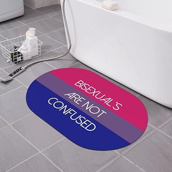 Bathroom Mat-Diatomaceous Earth Mat,Bath Mats for Bathroom, Super Absorbent & Quick Dry & Non-Slip, 15.7x23.6in LGBT