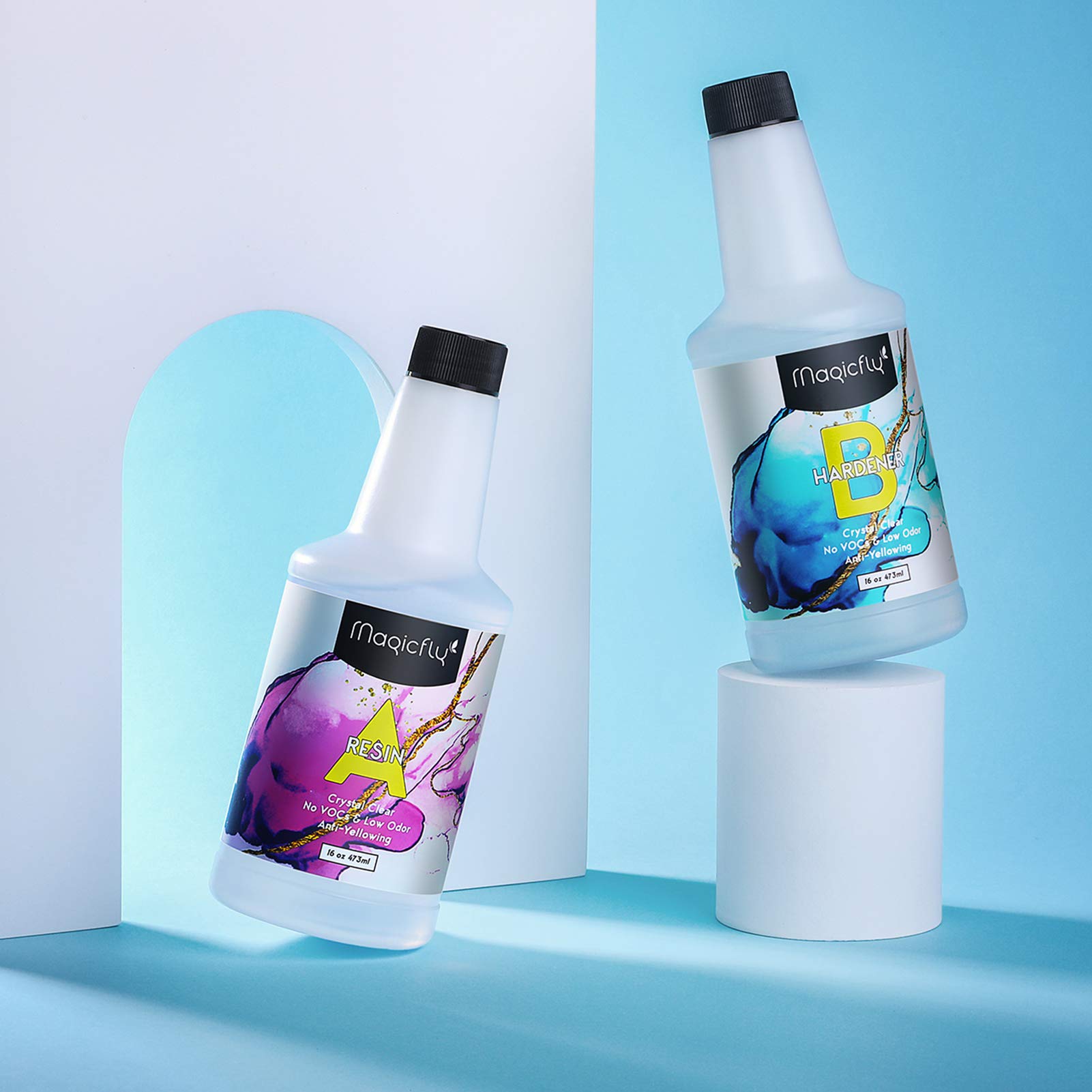 Buy Magicfly 32oz Epoxy Resin with Tools Kit, 2 Part Crystal Clear