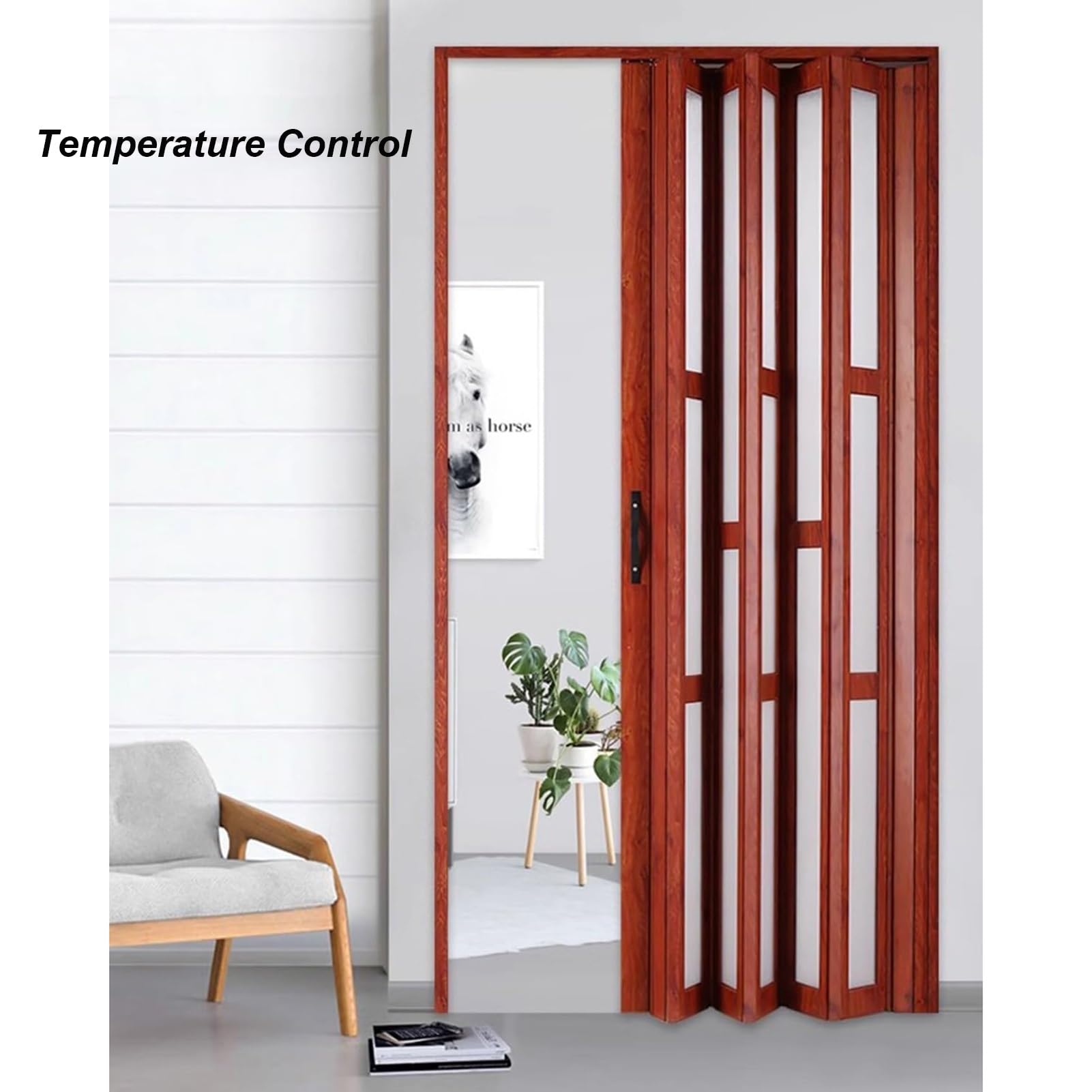 邦楽 DOOR Amazon.com: Accordion Door Wood Grain Aluminum Folding Doors