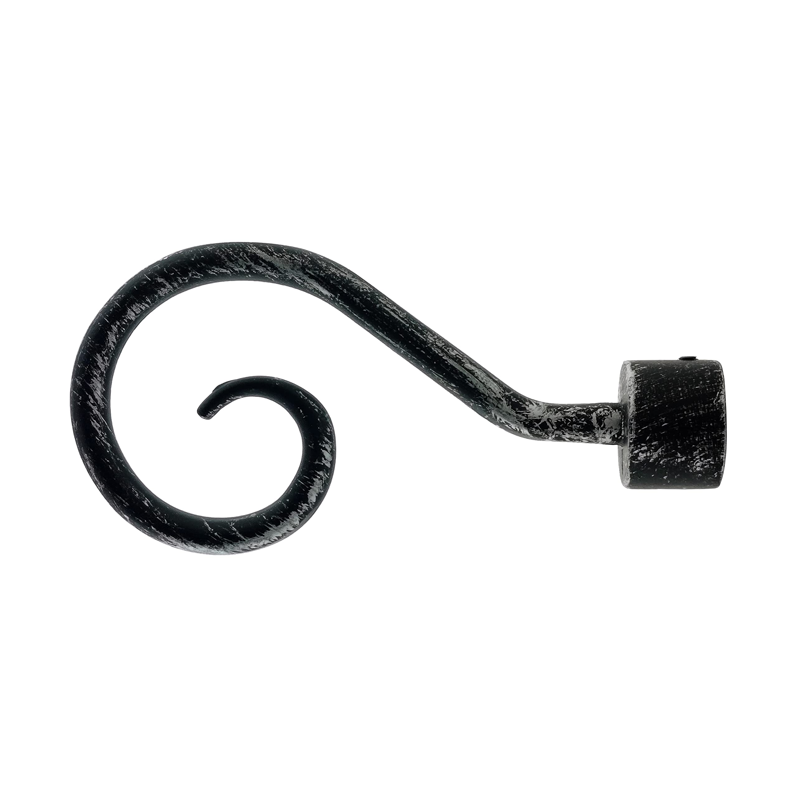 2 Embouts Tringle à Rideau GIRASOLE HOME - Nickel Satiné - Pour Diamètre 18-20mm
