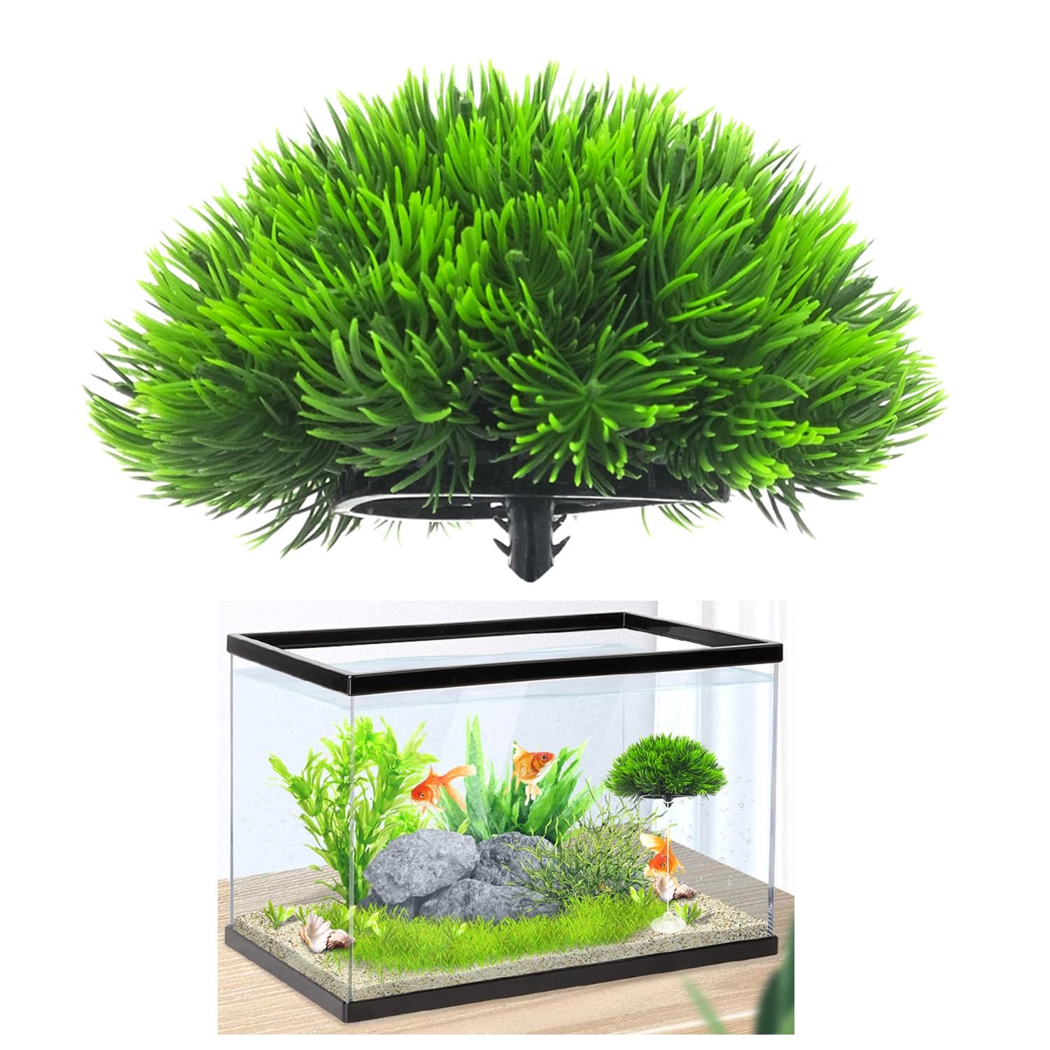 Aquarium Artificial Floating Plant Fish Tank Decoration, Diameter - 14 CM
