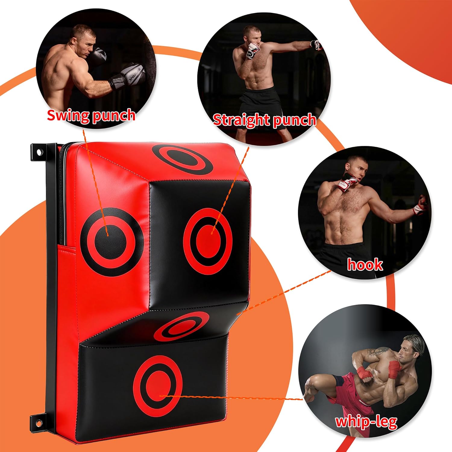 Wall Mount Boxing Pad, Uppercut Target Pads Boxing Punching Bag for Home Gym Workout image 5