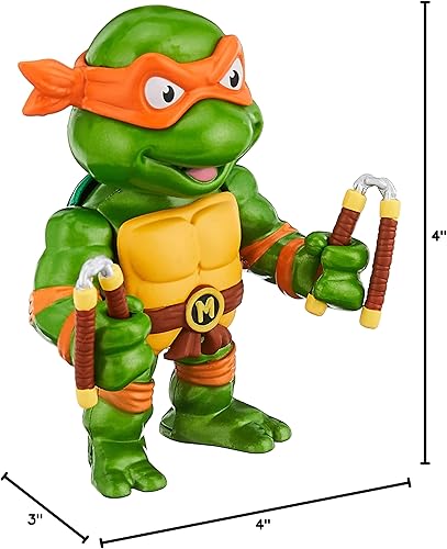 Miniatura 8 de Teenage Mutant Ninja Turtles Michelangelo Figuras fundidas a presión de 4 pulgadas