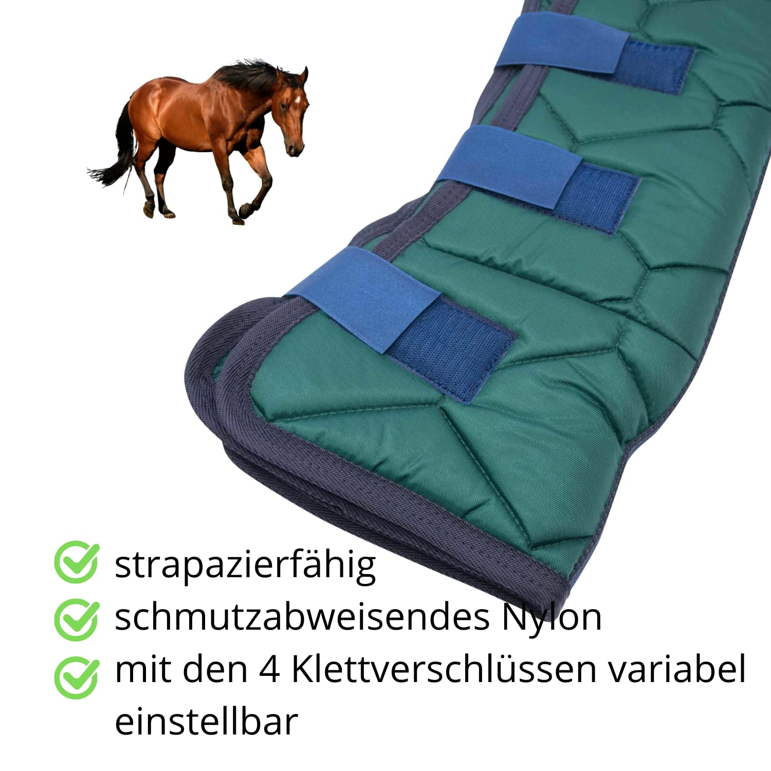 AMKA Transportgamaschen für Pferde 4er Set Travelboots, grün ***