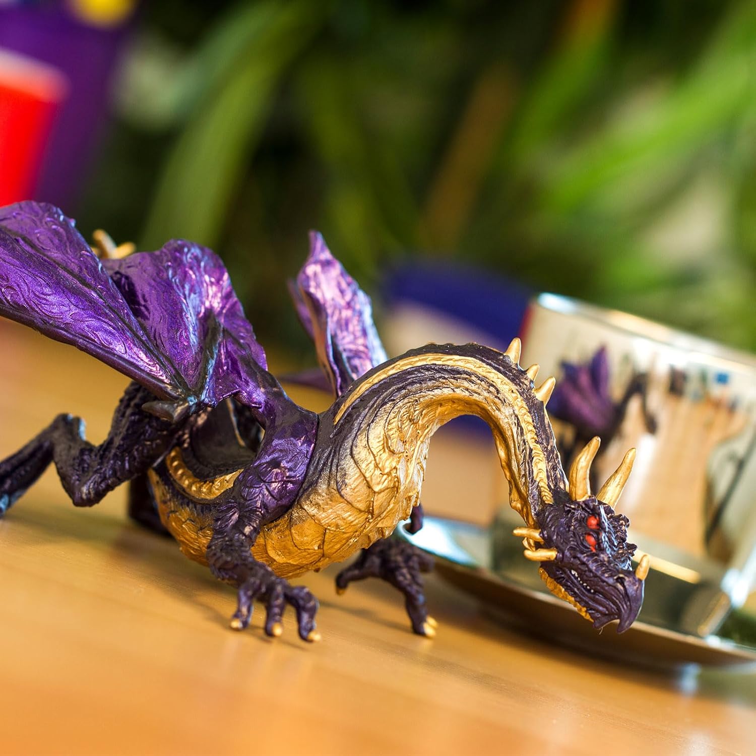 Safari Ltd. Midnight Moon Dragon Figurine - Hand-Painted, Detailed 9" Model Figure - Elusive Dark Dragon Toy for Boys, Girls & Kids Ages 4+