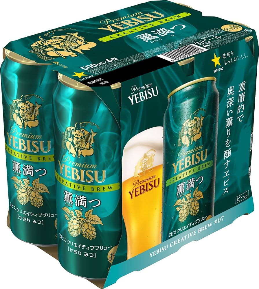 Amazon.co.jp: ヱビスクリエイティブブリュー 薫満つ缶[500ml×6