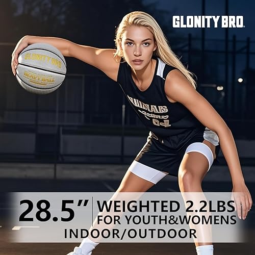 Miniatura 4 de Baloncesto con peso de 28.5 pulgadas29.5 pulgadas, 2.2 libras3 libras, antideslizante, para exteriores e interiores, para driblar, pasar, rebotar y