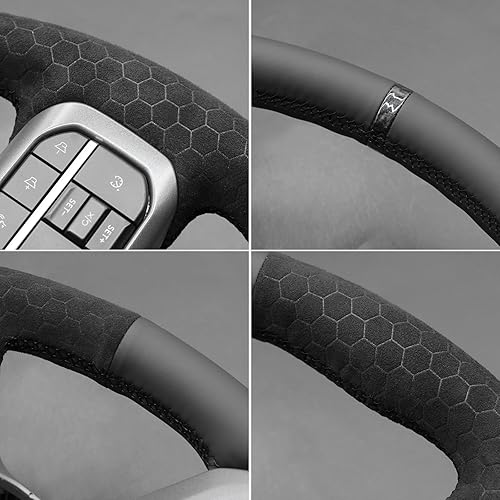 Miniatura 10 de MEWANT Hand Stitched Car Steering Wheel Wrap Cover for Ford F-150 2021-2023 / F-150 Lightning 2022-2023 Steering Wheel Accessories