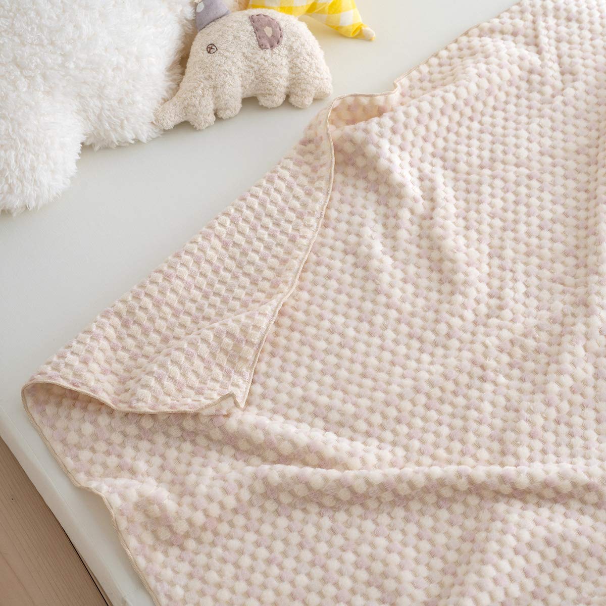 西川 綿毛布 ベビー 70×100cm 綿100％ コットンケット 西川産業 東京西川 シール織り 日本製 50573 ピンク[P] ベビー