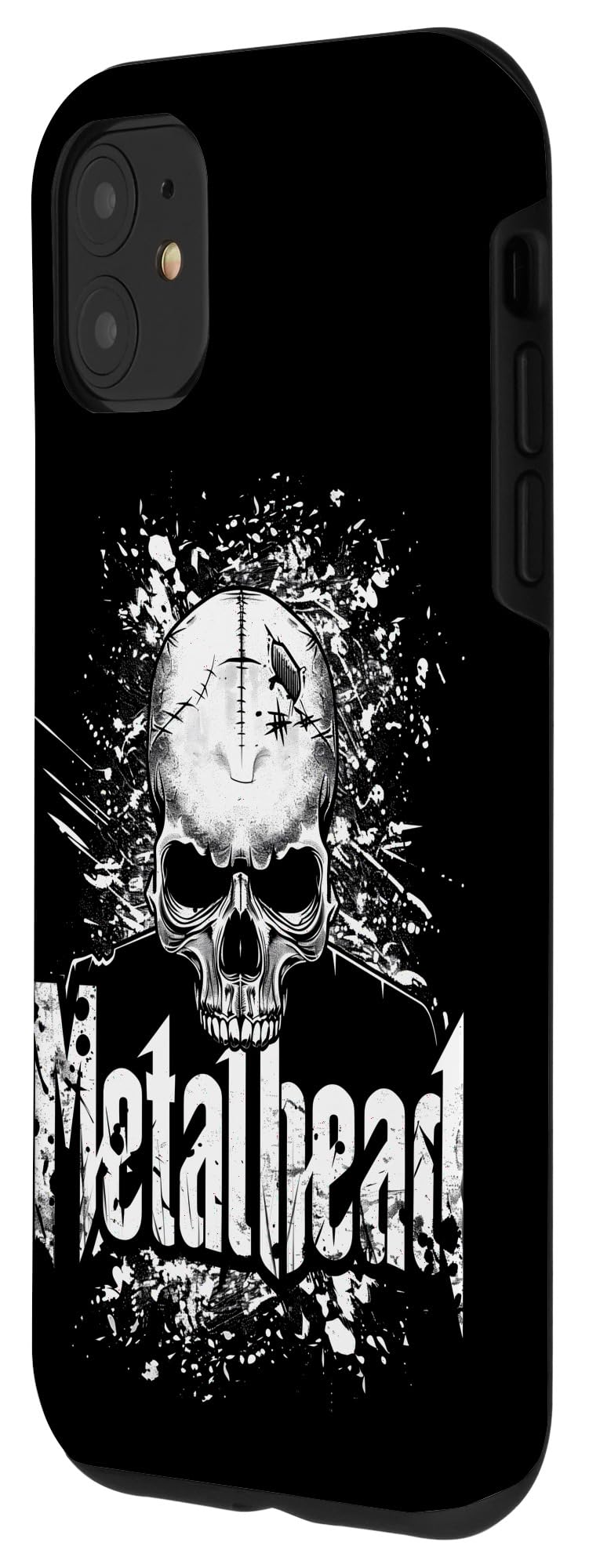 iPhone 11 Metalhead skull for mosher metalheads and metal music fans Case - Image 2