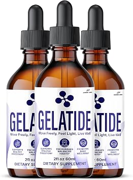Gelatide Drops, Maximum Potency Supplement, Gela Tide Liquid Extract Advanced Premium Formula, All Natural for Men and Women 60 ML 3