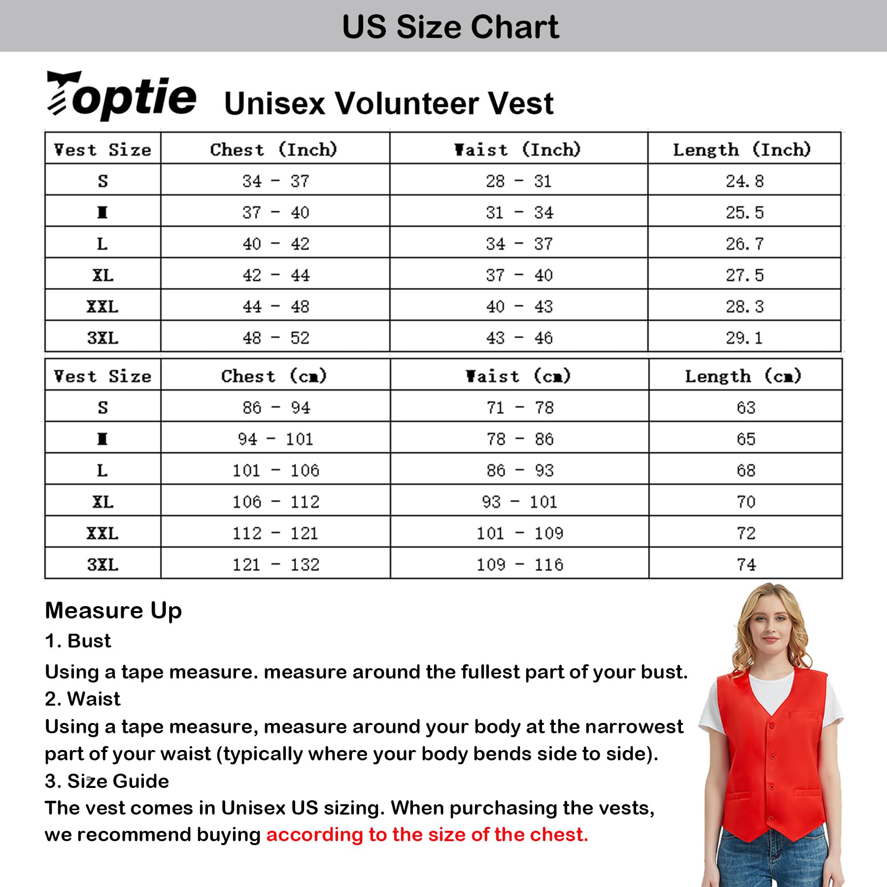 TopTie Chalecos de Vestir para Hombre y Mujer Unisex Chaleco Traje Uniforme de Camarero para Supermercado Empleado y Voluntario Negro