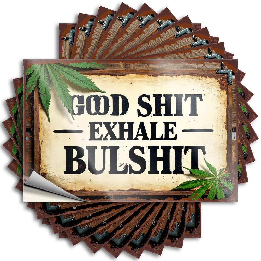 Good Shit Inhale, Bad Shit Exhale Decals Retro | Sweet Bumper Removable Decal Pack(6X9CM)