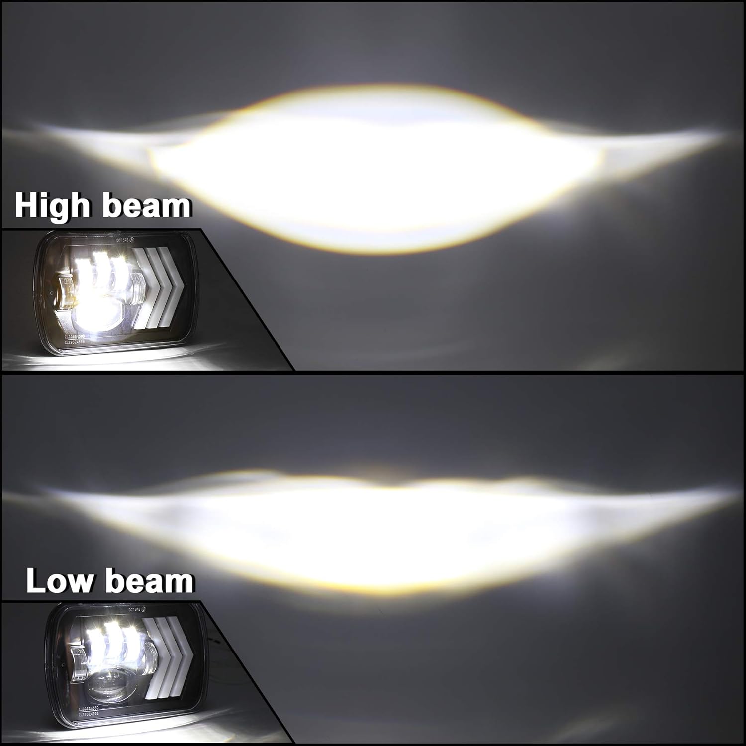 ❤ Crazy Deals MOVOTOR 7x6 Led Headlights with Sequential Turn Signal 5x7 Seam Beam Headlights for Cherokee XJ YJ MJ Truck