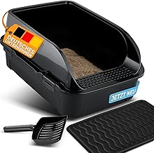 Cat Litter Tray Open High Rim Cat Litter Tray without Lid Large Open Cat Litter Tray Open with Cat Litter Tray Mat & Cat Litter Tray Scoop, Cat Litter Box, Cat Litter Box, Cat Litter Box, Cat