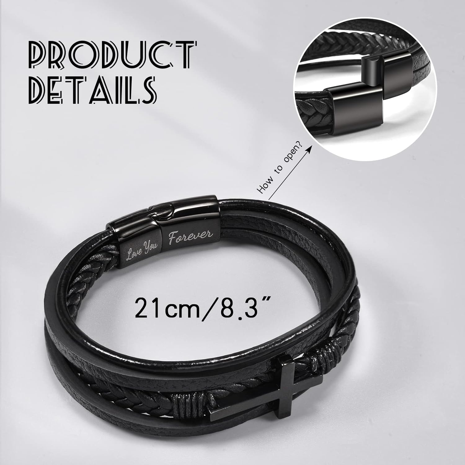 To My Son Bracelet, Best Gifts For Son, Unique Gifts From Mom And Dad, Teen Boys for Birthday, Graduation, Christmas & Easter, Love You Forever Bracelets, Birthday Gift With Message Card and Box - Image 7