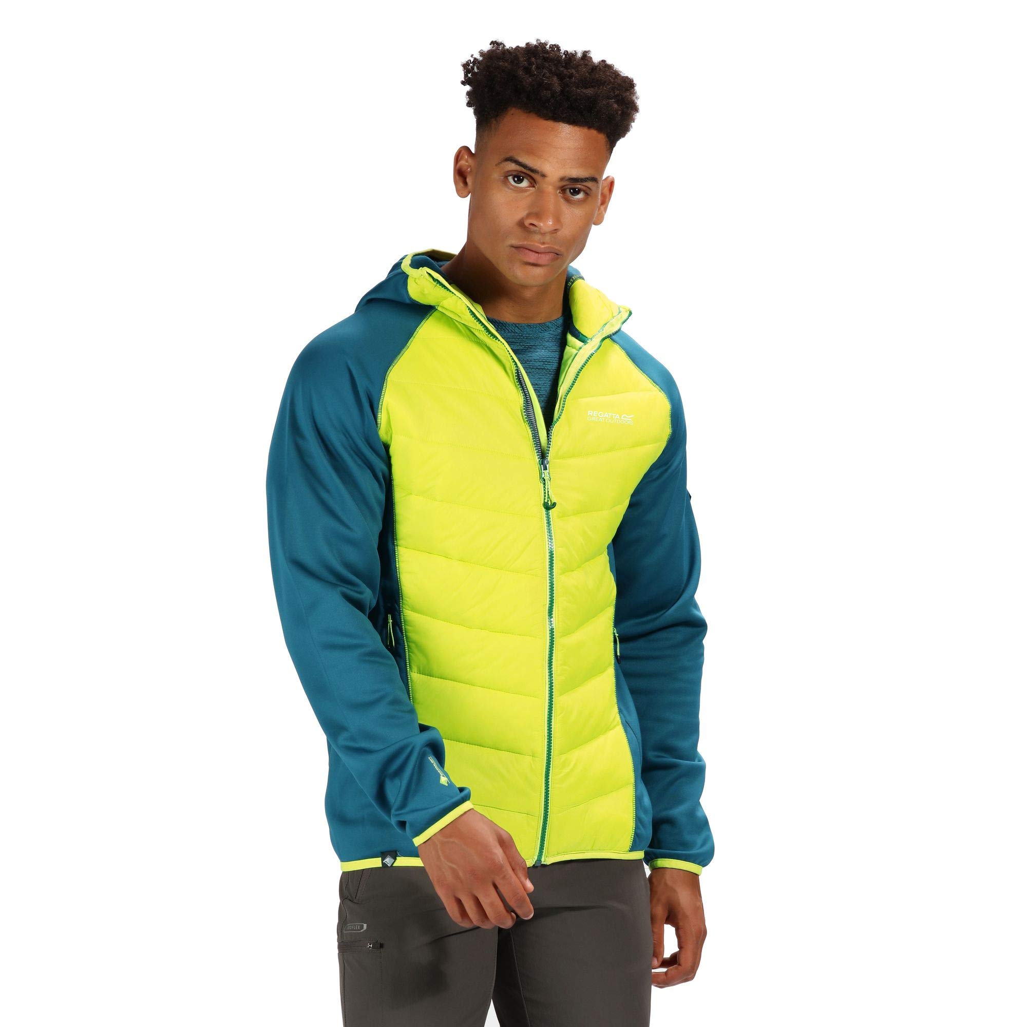 Regatta Andreson IV Lightweight Water Repellent & Insulated Stretch Hybrid Hooded Jacket, Giacche Baffled/trapuntate Uomo