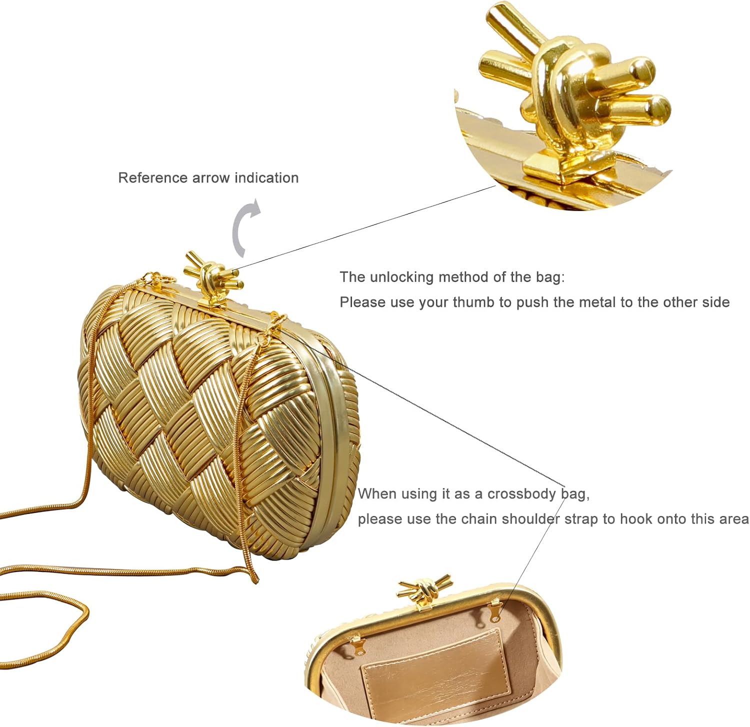 Small Evening Bag Cute Ladies Purse Party Wedding Clutch for Women