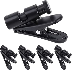 HARFINGTON Headphone Wire Clips - 4 Pack Cable Management Clamps For Shirts & Clothing