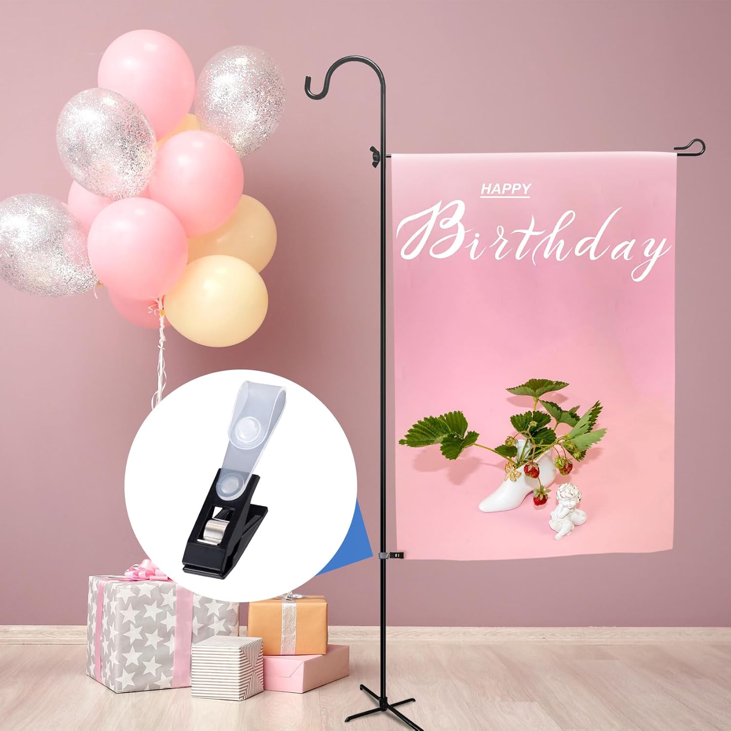 20pcs Plastic Garden Flag Clips Rubber Flag Stoppers Anti-Wind Flag Holders for Small Flags Pole - Image 2