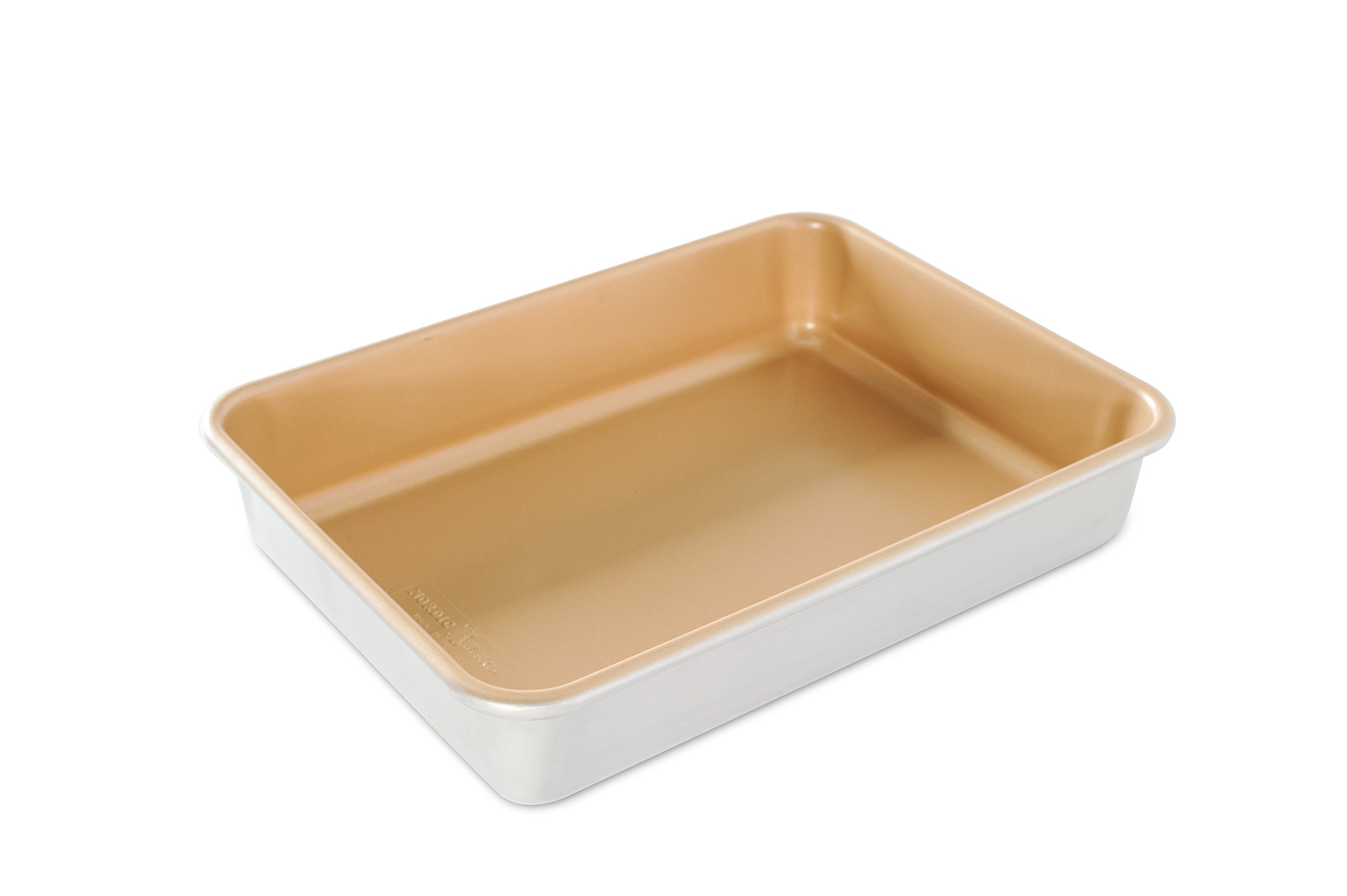 Nordic Ware Naturals Aluminum NonStick 9x13-Inches Cake Pan,Silver