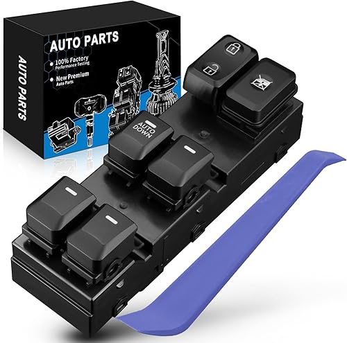 Interruptor de elevalunas eléctrico mejorado delantero izquierdo del lado del conductor Interruptor de control 93570-3W000 Se adapta a: - Kia