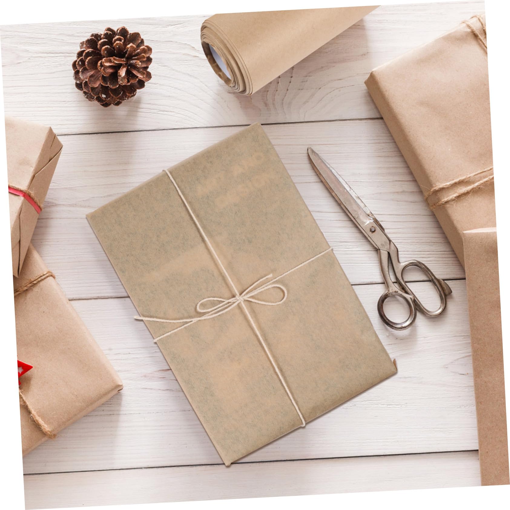 TOGEVAL Braunes Kraftpapier Vielseitiges Geschenkpapier und Verpackungspapier Nachhaltiges Packpapier für Blumensträuße Basteln und Geschenkverpackungen Robust und