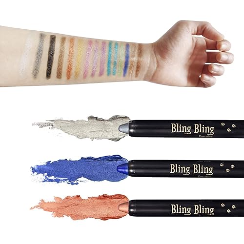 Miniatura 5 de Juego de 15 colores de sombra de ojos con purpurina en barra, lápiz de sombra de ojos en crema de perlas brillantes, lápiz de sombra de ojos suave