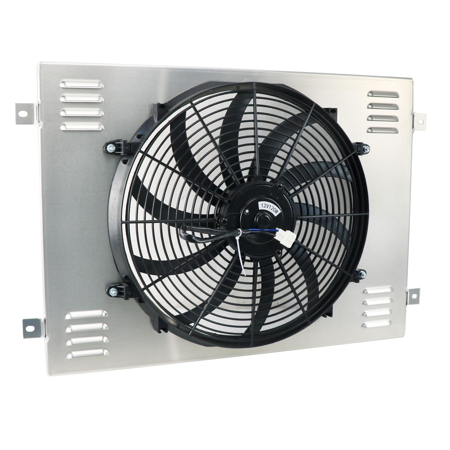 Automotive Radiator Cooling Fan Shroud Relay for 1979-1993 1980 Dodge D150 D250 D350 W150 W250 V6 V8, Automotive Aluminum Electric Radiator Fan Shroud Relay Kit