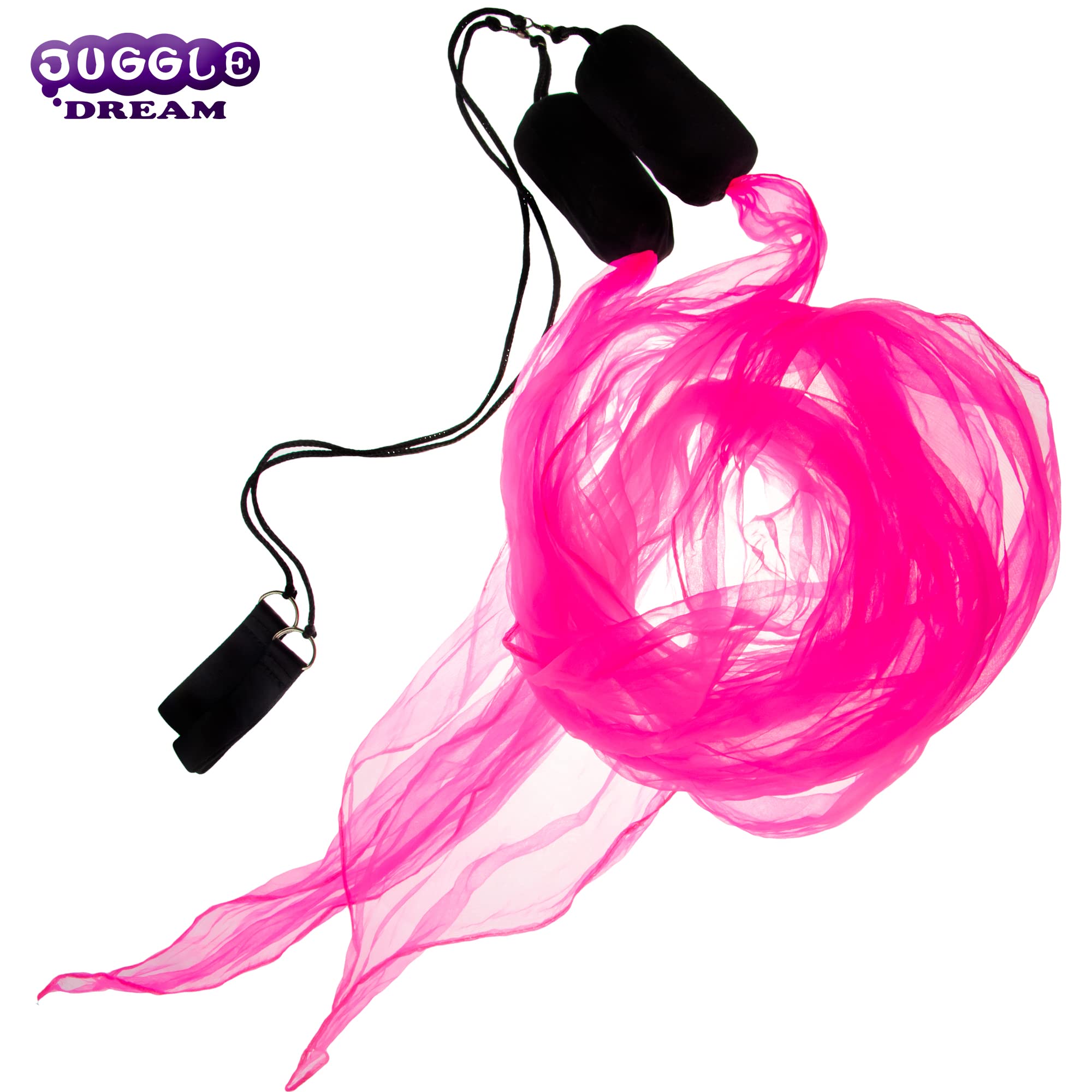 Juggle Dream Set di Scarf Bolas Flag Poi - Pratique de Jonglage - Soft-Pois - Spiral Pois Kit (Rose)