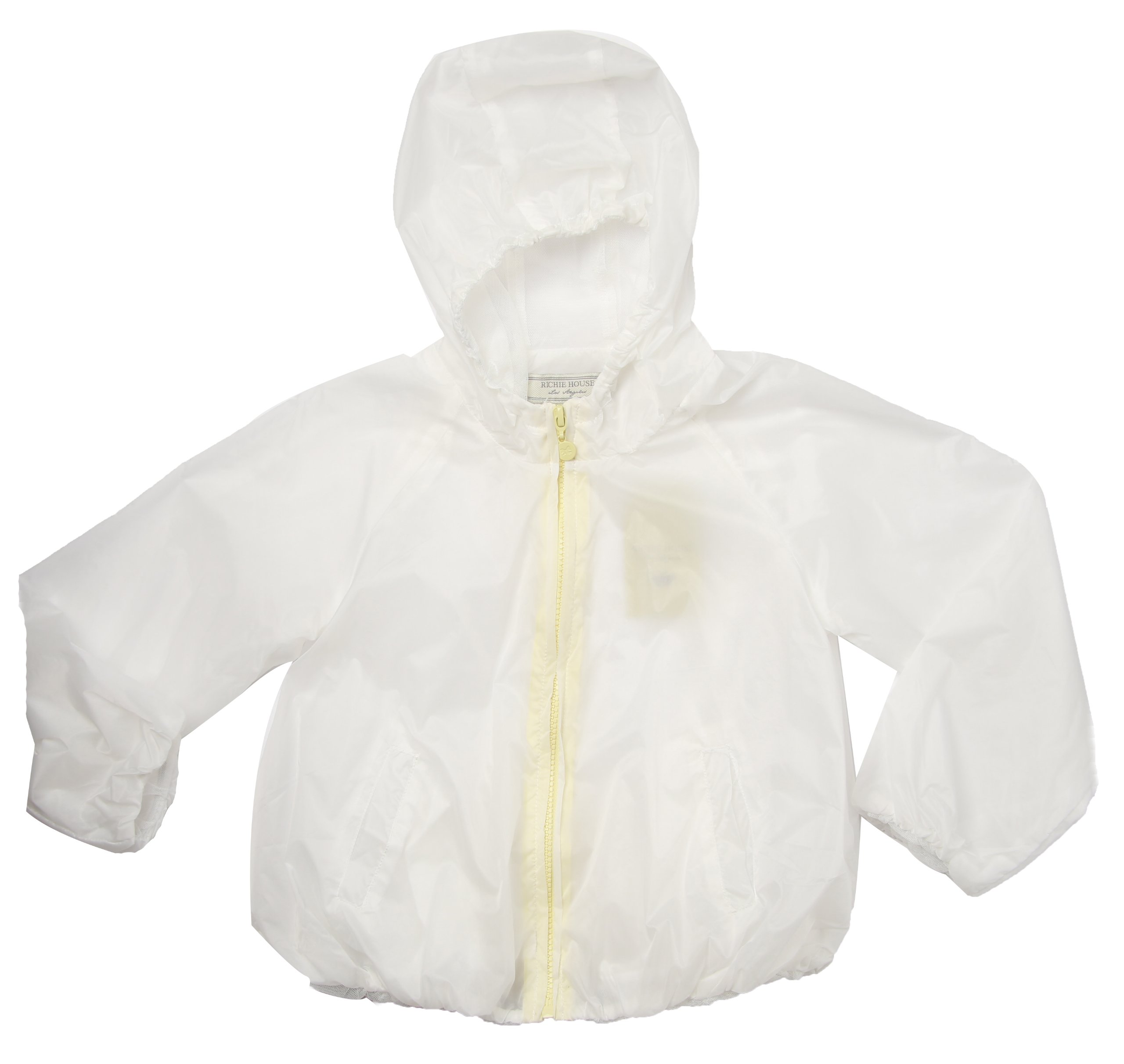 Richie House Little Girls' Translucent White Raincoat with Solid White Lining RH0237-F-4/5