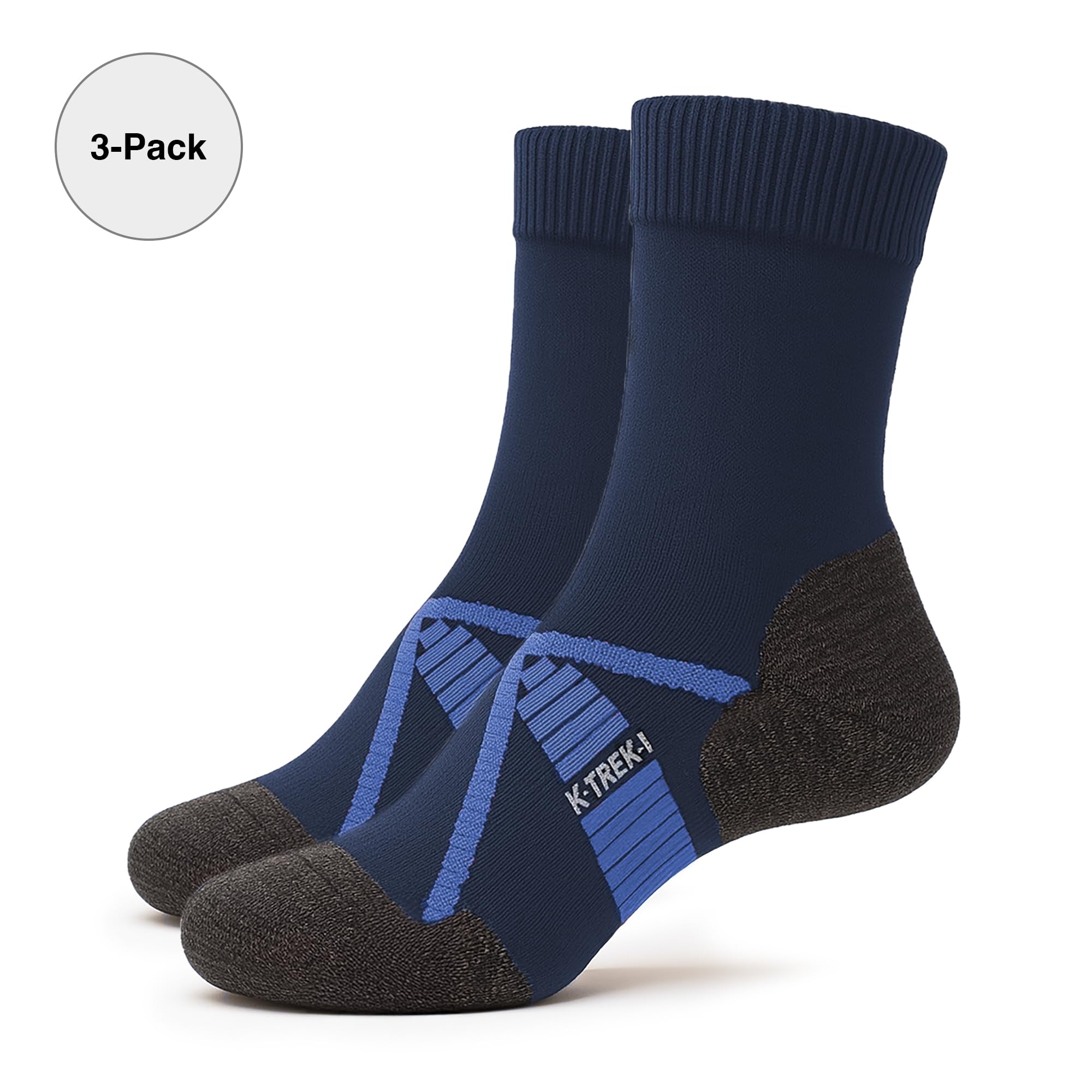 Kaiera Trek Light – 3 Paires Chaussettes Randonnée Laine Mérinos Respirantes Anti-Odeurs Trekking Marche Trail Été