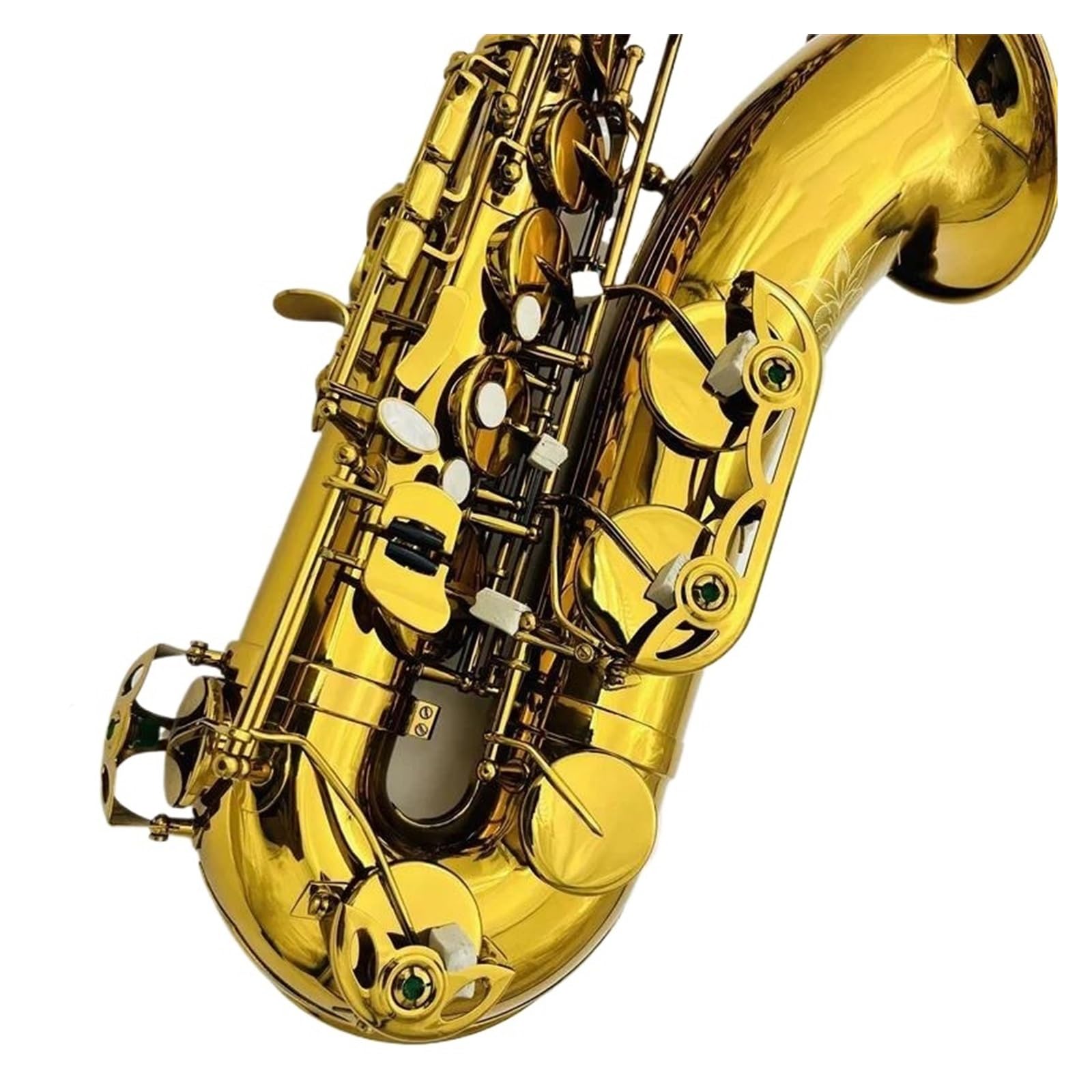 Saksofon Tenorowy Bb Instrument Dęty Blaszany Z Futerałem Rękawiczkami Paskiem I Szczotką Saksofon