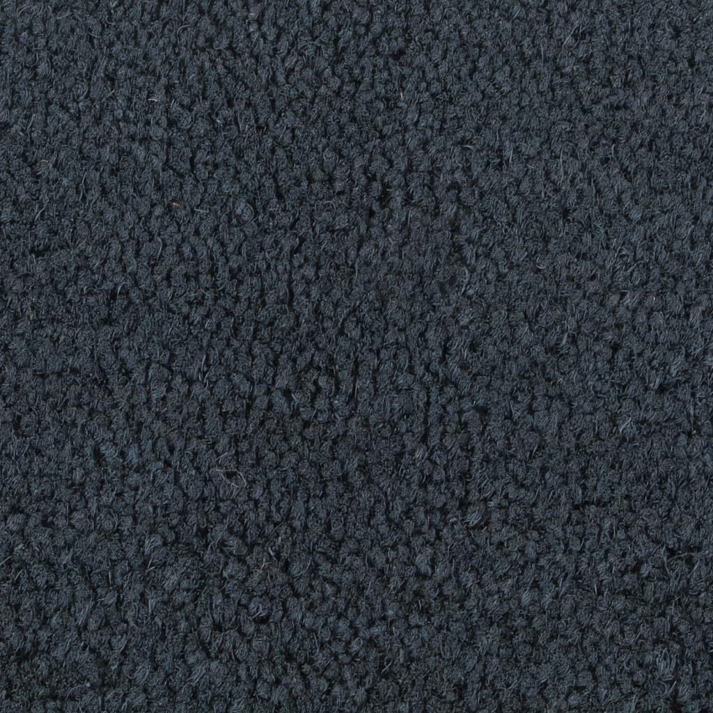 Felpudo semicircular gris oscuro de 50 x 80 cm de fibra de coco antideslizante para entrada, pasillo, terraza, jardín, diseño duradero, absorbente y lavable para un hogar limpio