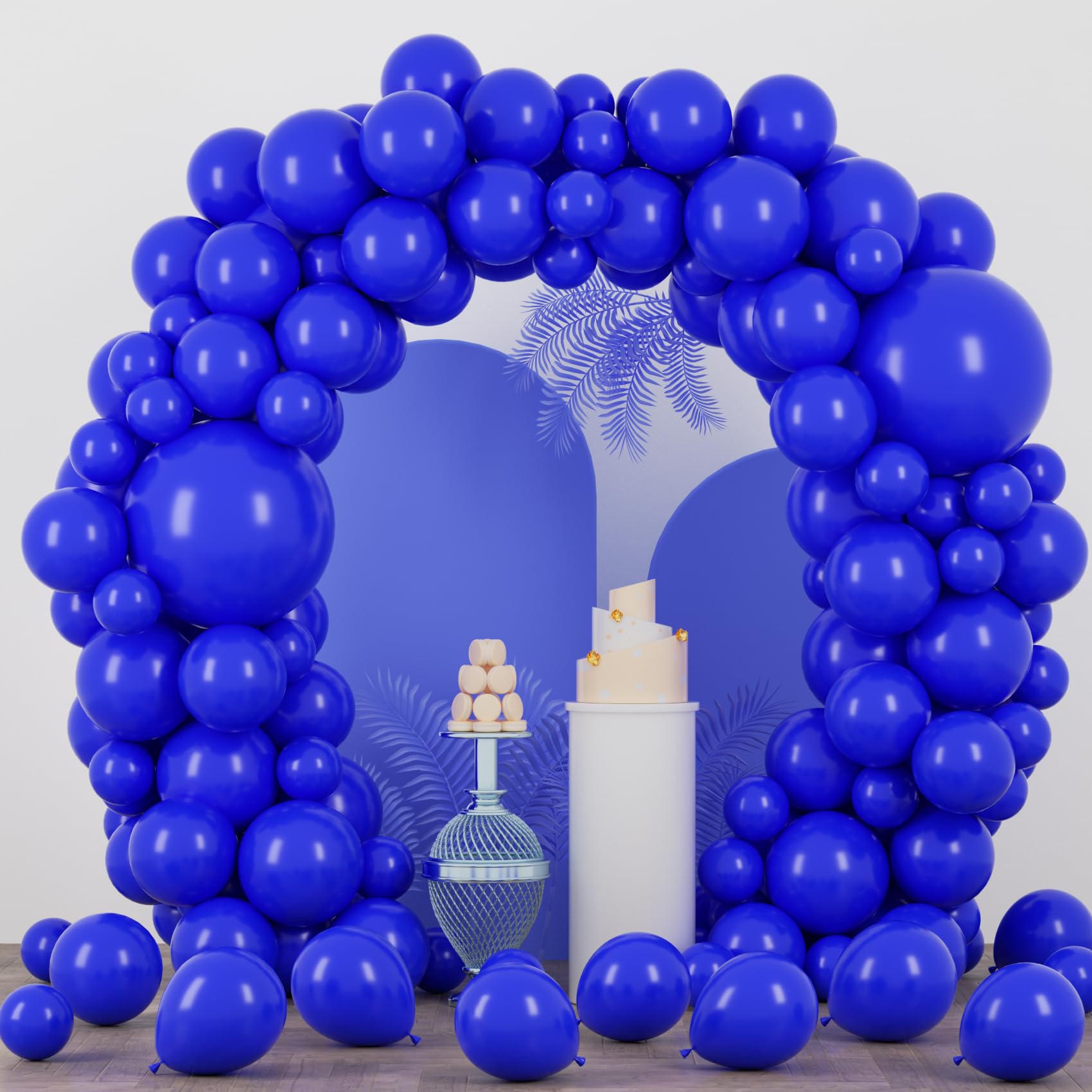 Voircoloria 90pcs Royal Blue Balloons Garland Arch Kit, 18 12 10 5 Inch