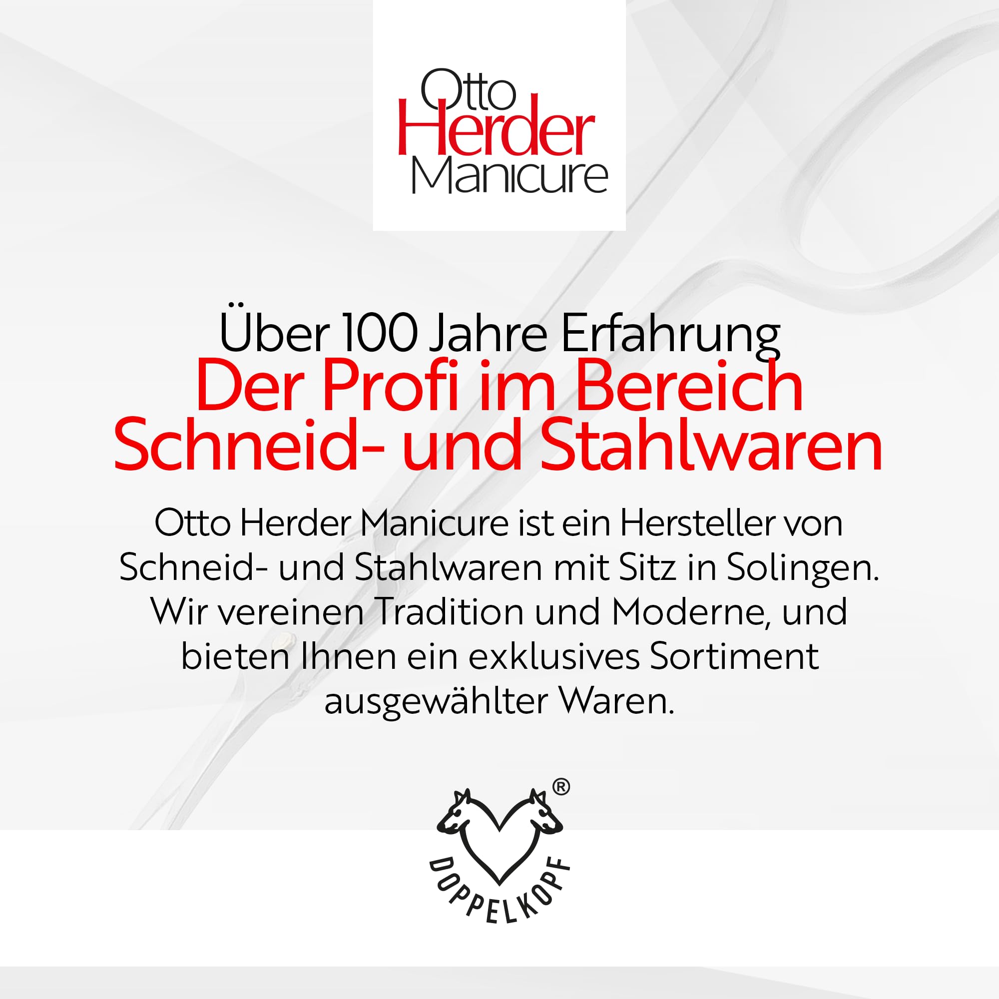 Otto Herder manicure Ciseaux à ongles extra forts droits 10,5 cm pour le soin des pieds en acier inoxydable de qualité supérieure