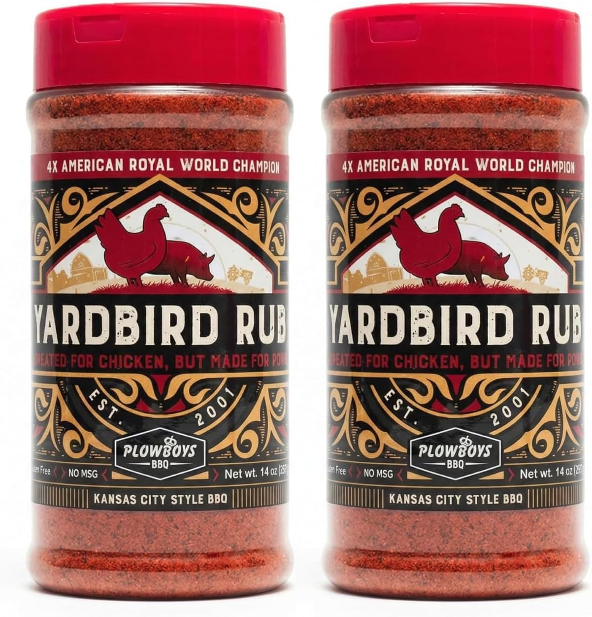 Plowboys YardBird BBQ Rub - 2 Pack - 14 oz