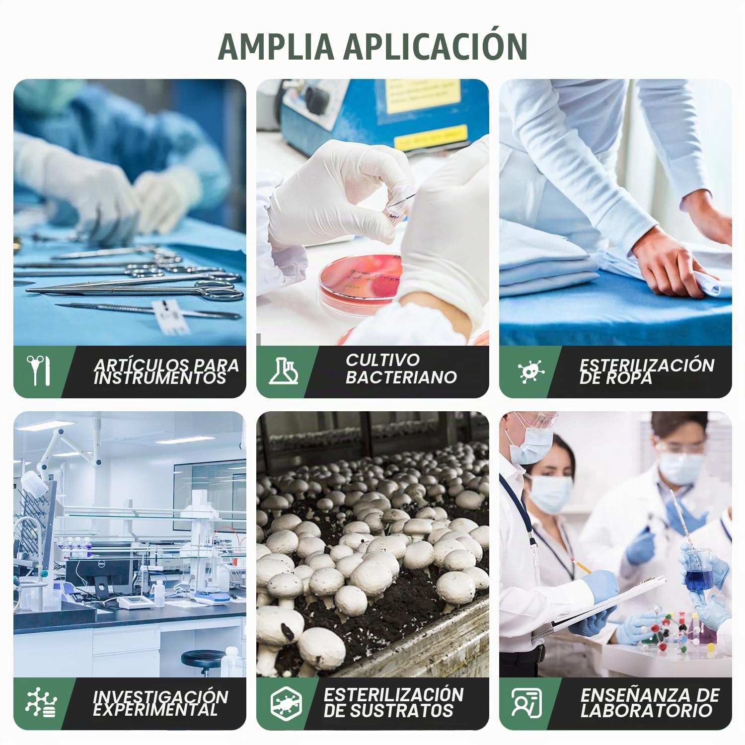 Huanyu Esterilizador Autoclave 18L Autoclave eléctrico de laboratorio ajustable en temperatura y tiempo Diseño de apertura rápida Esterilizador de vapor de alta presión para laboratorios Universidades