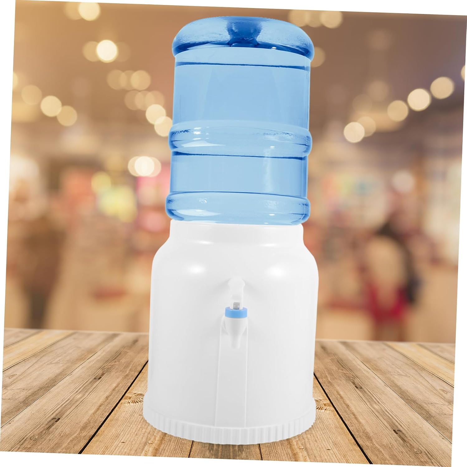 SEWACC Portable Mini Water Dispenser with Faucet Slip Plastic Countertop Water Cooler Holder Juice Outdoor Camping Barbecue Use