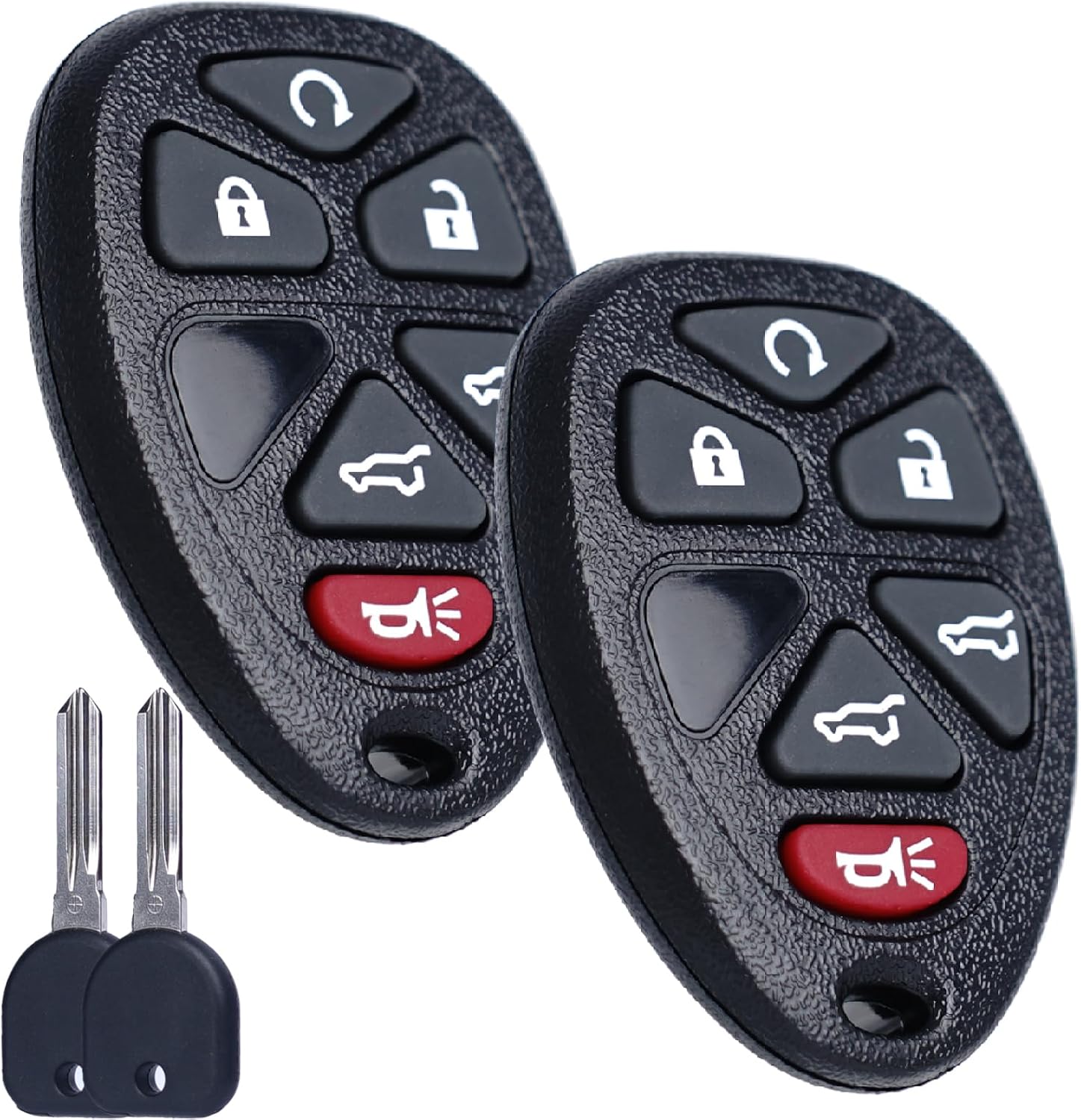 SUPALAND Key Fob Keyless Entry Uncut Ignition Key Fits for GMC Yukon Chevy Tahoe Suburban Cadillac Escalade 2007 2008 2009 2010 2011 2012 2013 2014 Remote Control Replacement OUC60270 Transponder Key