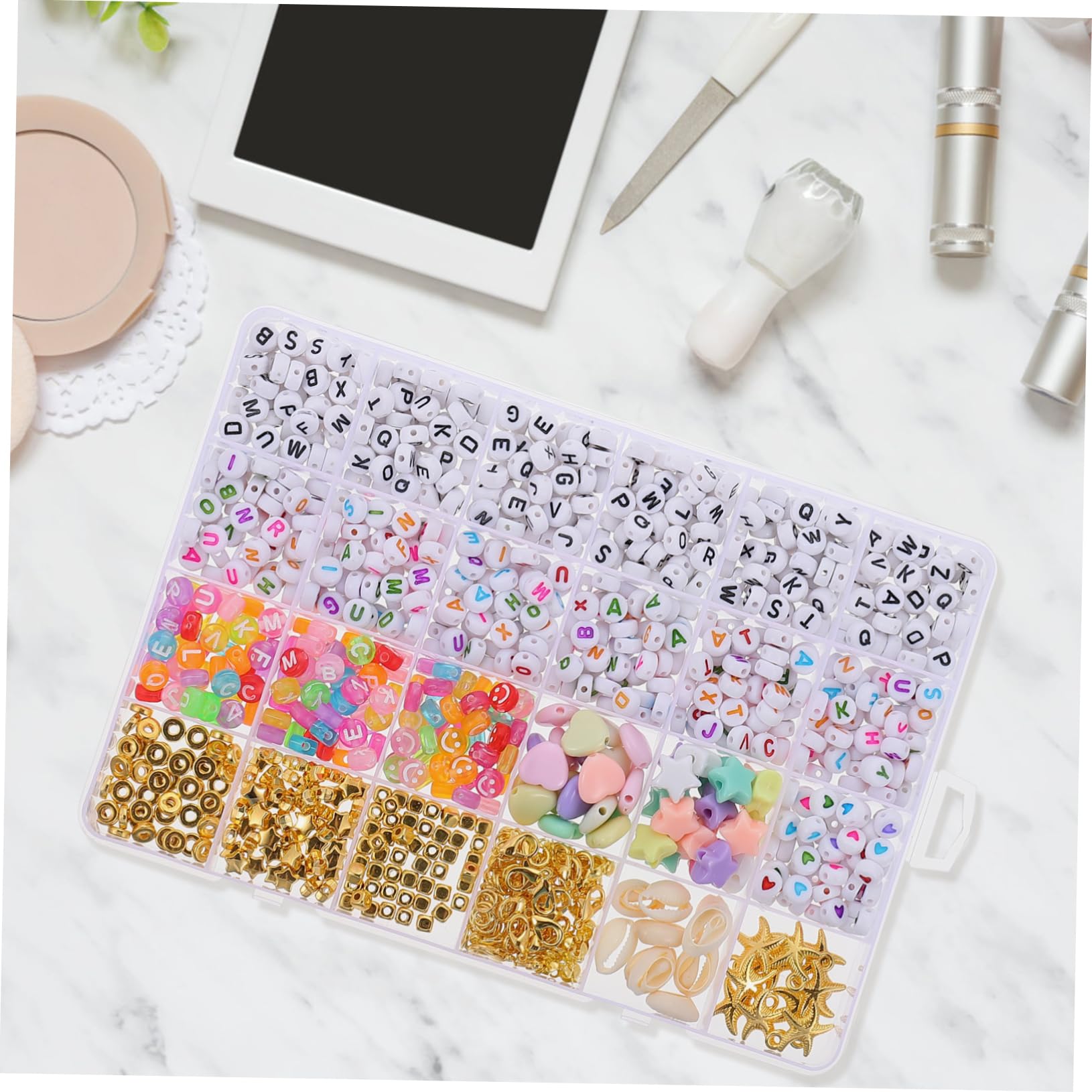 DOITOOL Kit de Cuentas para Hacer Joyas Estilo Bohemio de Arcilla Blanda para Pulseras y Collares Accesorios para Hacer Uno Mismo