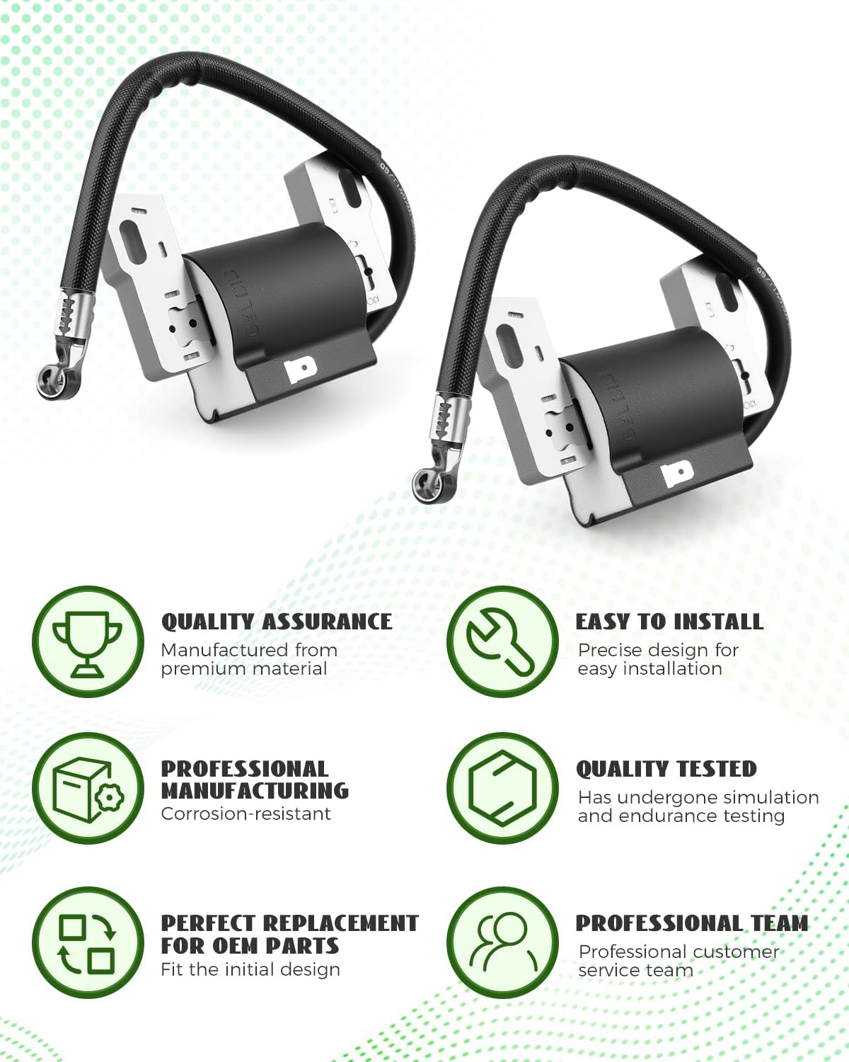 Ignition Coil with Spark Plug Fit for John Deere Z515E Z525E Z535M Z535R Ztrak Z425 Z435 Z445 EZtrak Replace MIA12788