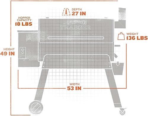 Miniatura 5 de Traeger Grills Pro 34 Electric Wood Pellet Grill and Smoker, Bronze, 884 Square Inches Cook Area, 450 Degree Max Temperature, Meat Probe, 6 in 1 BBQ