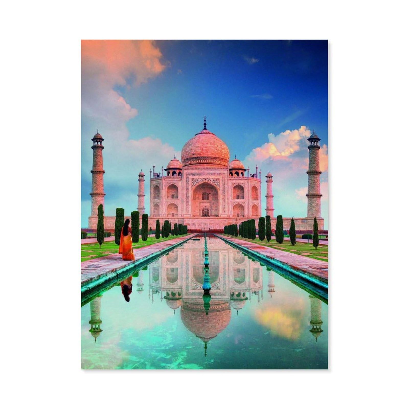 GSBRSNTS DIY Oil Painting Paint by Number Kit,Taj Mahal,DIY Painting by Number Kits Oil Paint Drawing Canvas Home Decor Gift(20x30cm-C85 — image 1