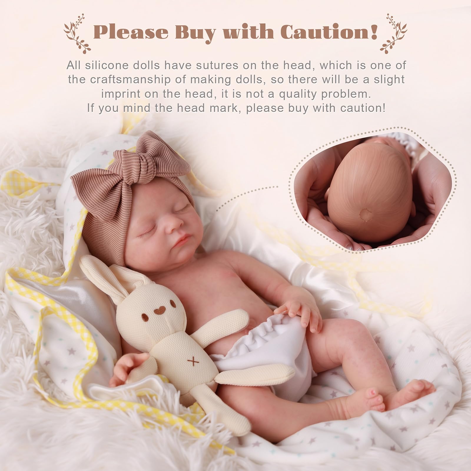 BABESIDE Reborn Bambola in Silicone - 40 cm Bambole Femmina Realistiche Realizzata a Mano - Bambina Neonata Completa di Fascia, Vestiti e Scatola, Adatta a Bambine dai 3 Anni+ - 4