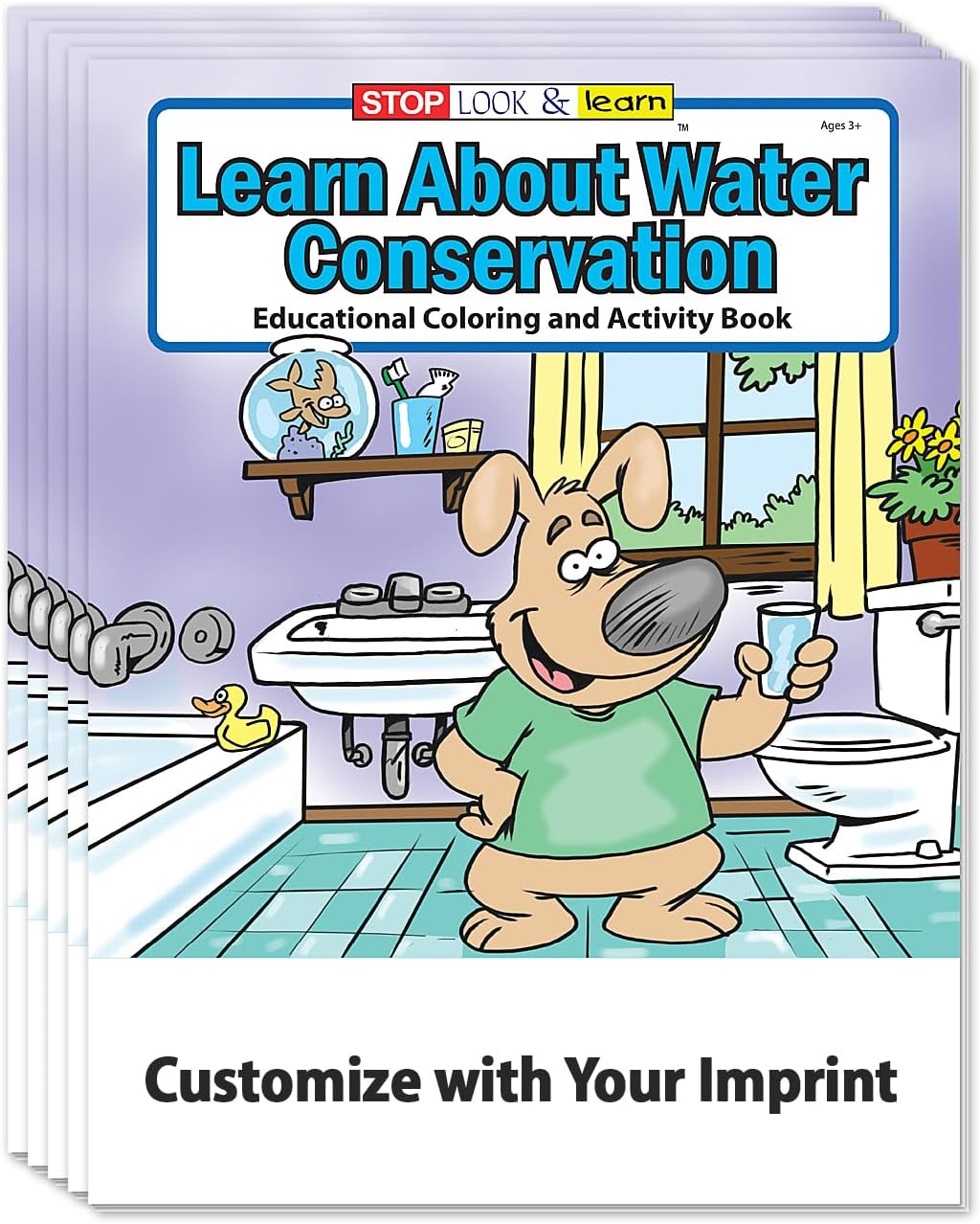 ZOCO – Water Conservation Coloring Books (50 Bulk Pack, Without Crayons) – Earth Day Activity, Environmental Handout for Kids